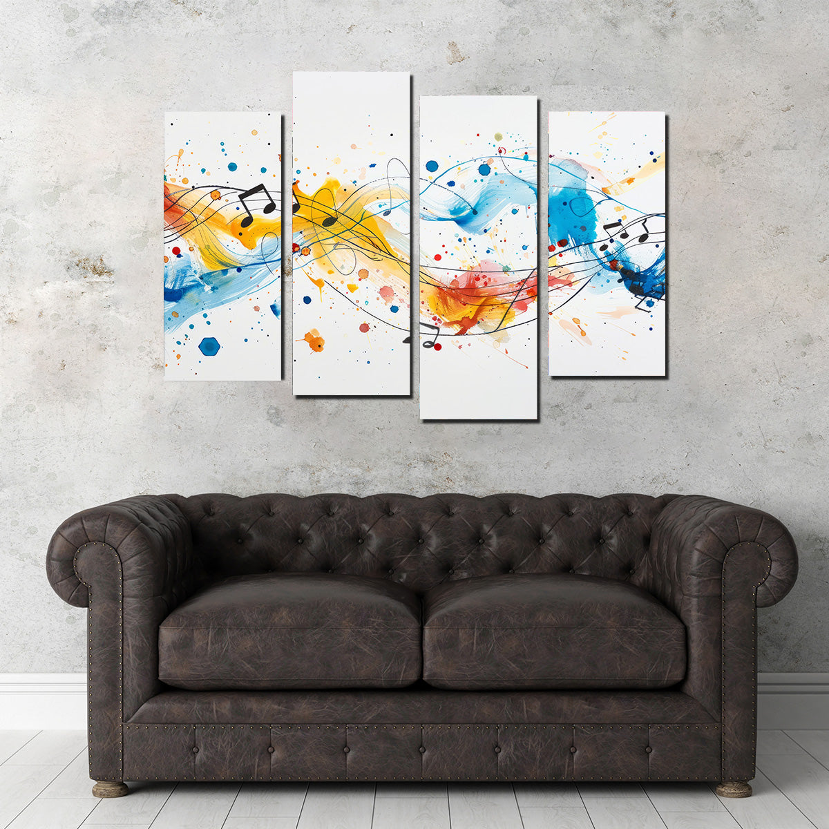 Minimalist Musical Notes Wall Art