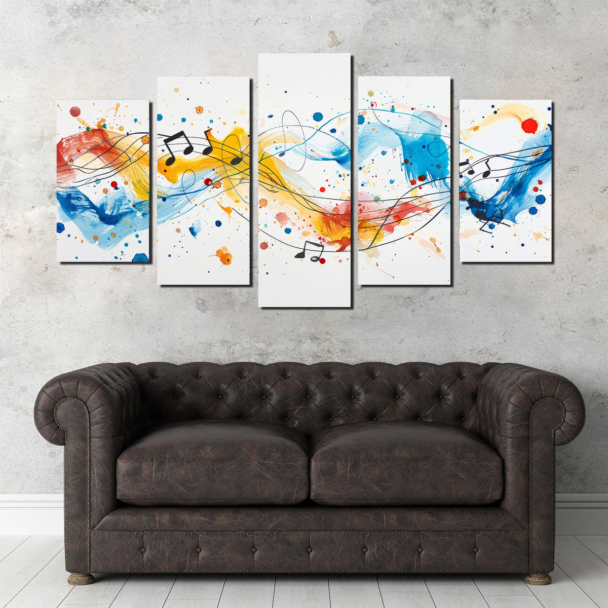 Minimalist Musical Notes Wall Art