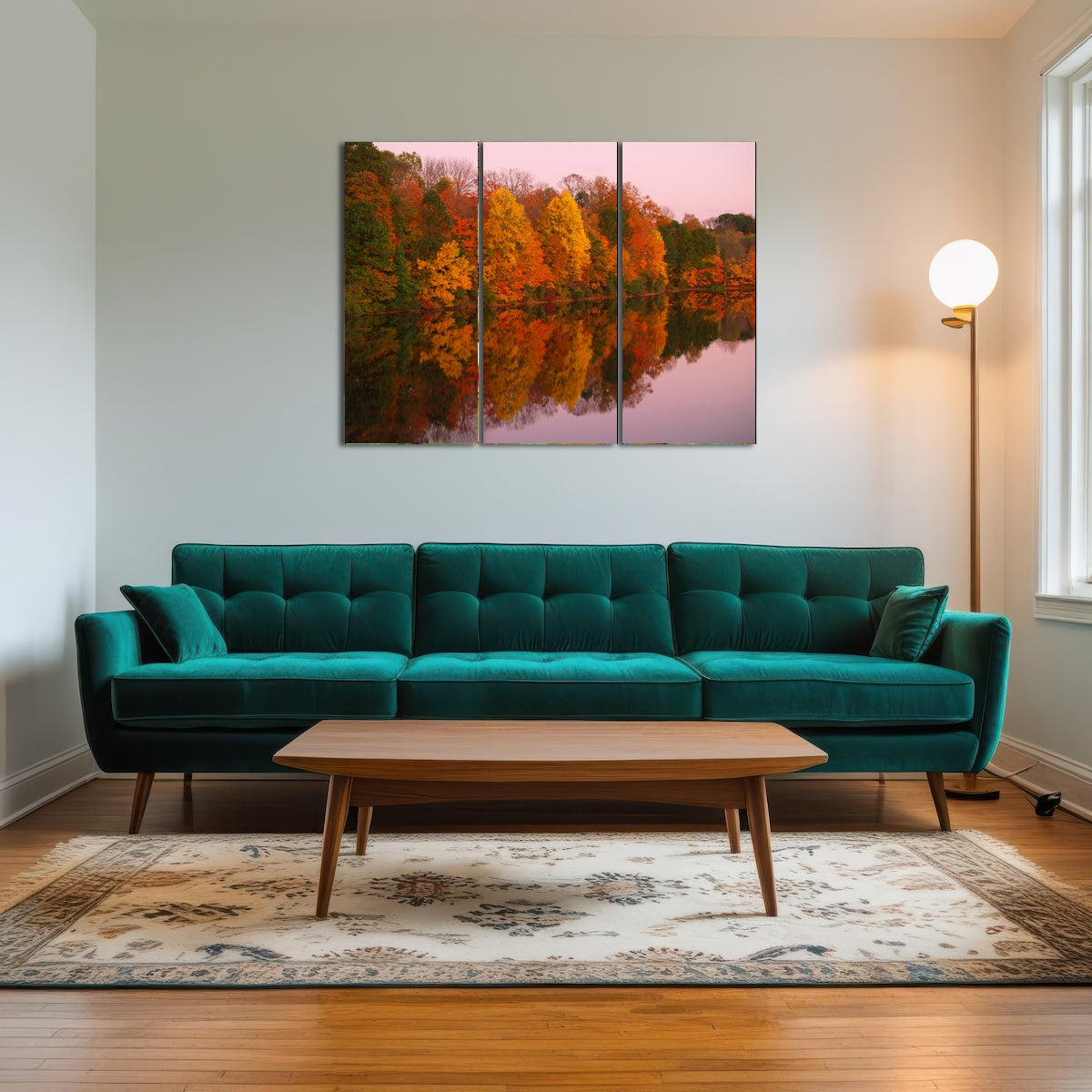 AUTO-MOCKUP ROOM | Mirrored Autumn Twilight at Lake Nockamixon