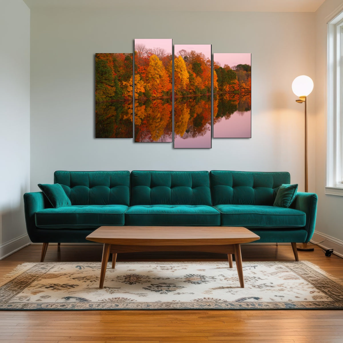 AUTO-MOCKUP ROOM | Mirrored Autumn Twilight at Lake Nockamixon