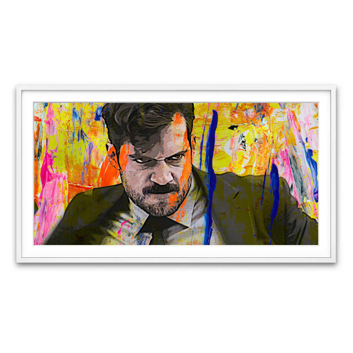 Framed Print 2x1 White