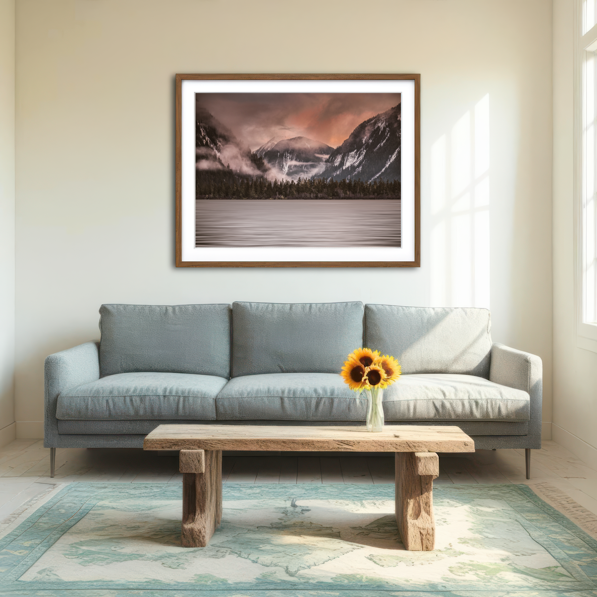 AUTO-MOCKUP ROOM | Mist Above the Waters Wall Art