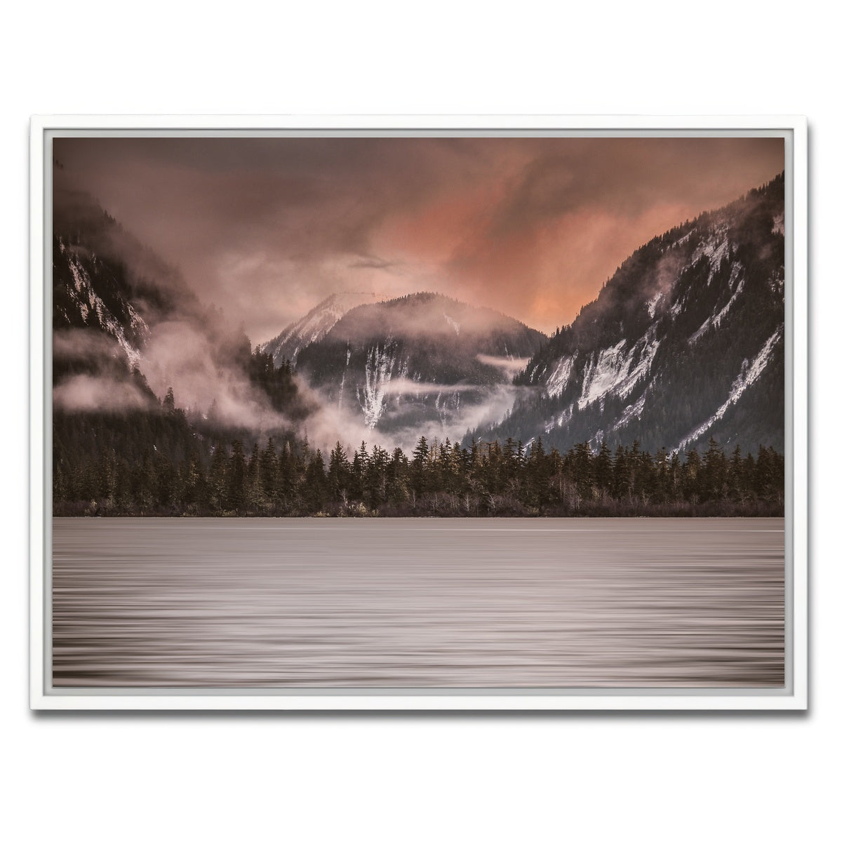 AUTO-MOCKUP WHITE | Mist Above the Waters | 1 Piece | White Framed Canvas | group=4x3