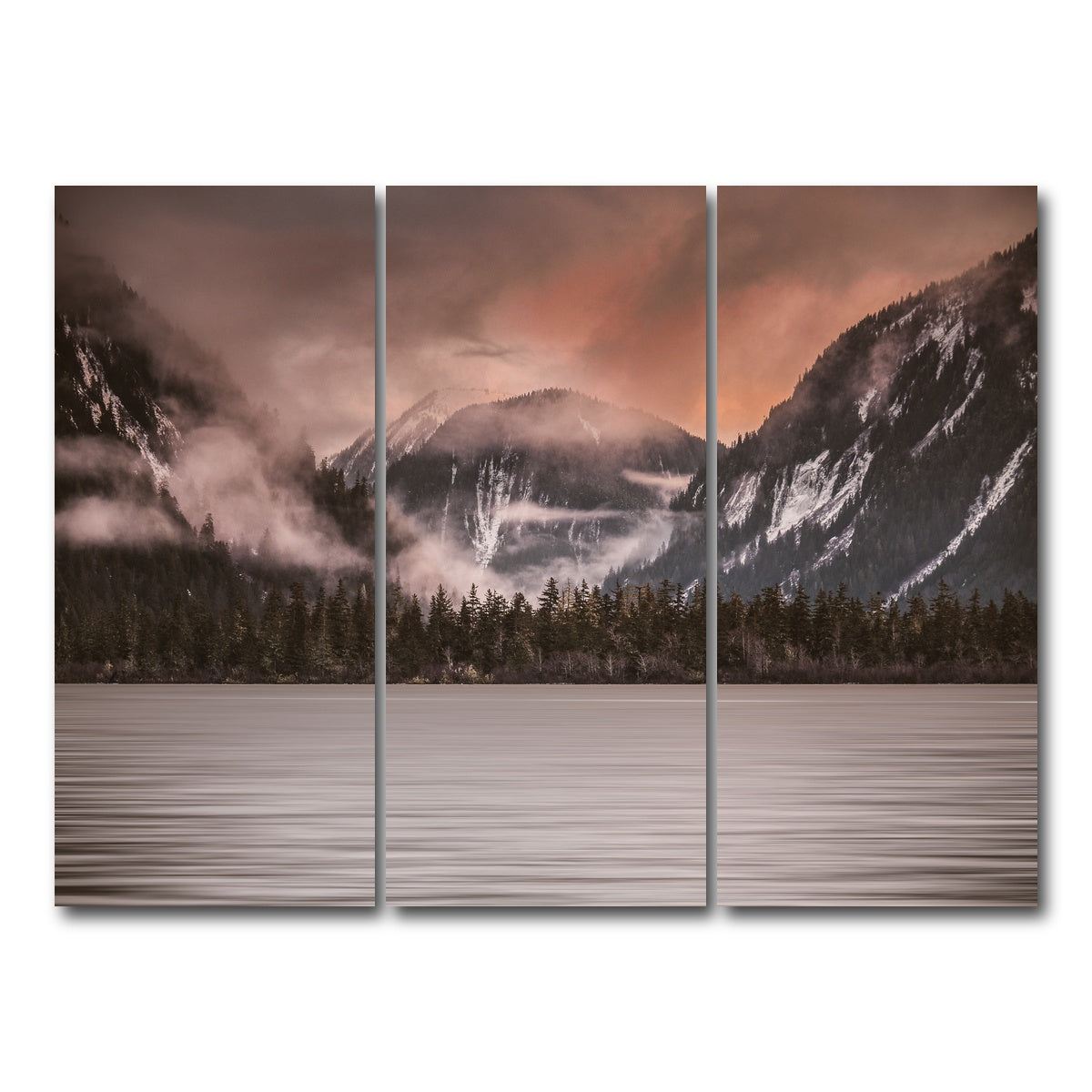AUTO-MOCKUP WHITE | Mist Above the Waters | 3 Piece | Gallery Wrap Canvas | group=8x18