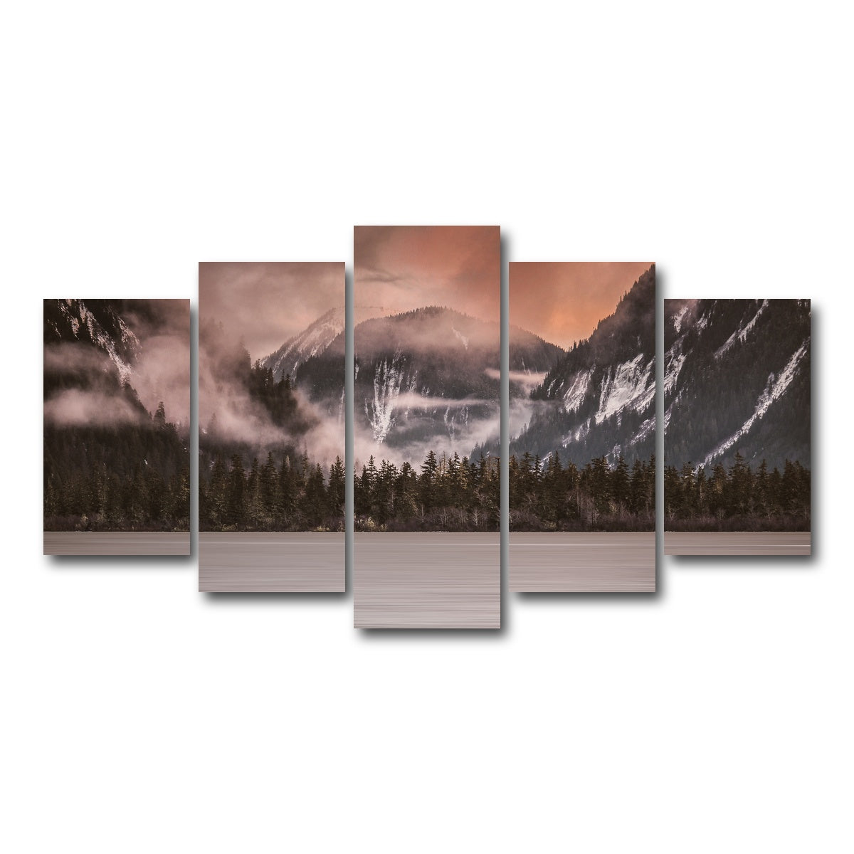 AUTO-MOCKUP WHITE | Mist Above the Waters | 5 Piece | Gallery Wrap Canvas | group=5_normal