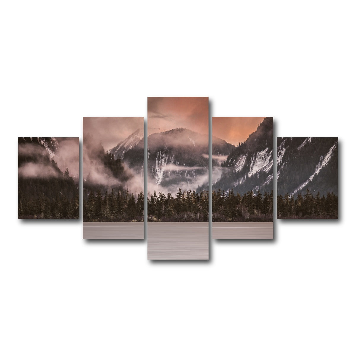 AUTO-MOCKUP WHITE | Mist Above the Waters | 5 Piece | Gallery Wrap Canvas | group=5_short