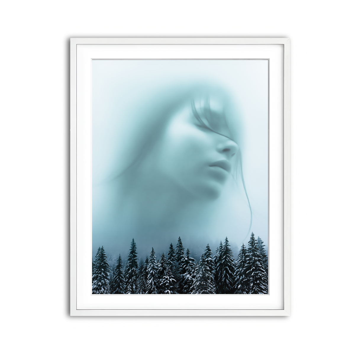 Framed Print 3x4 White