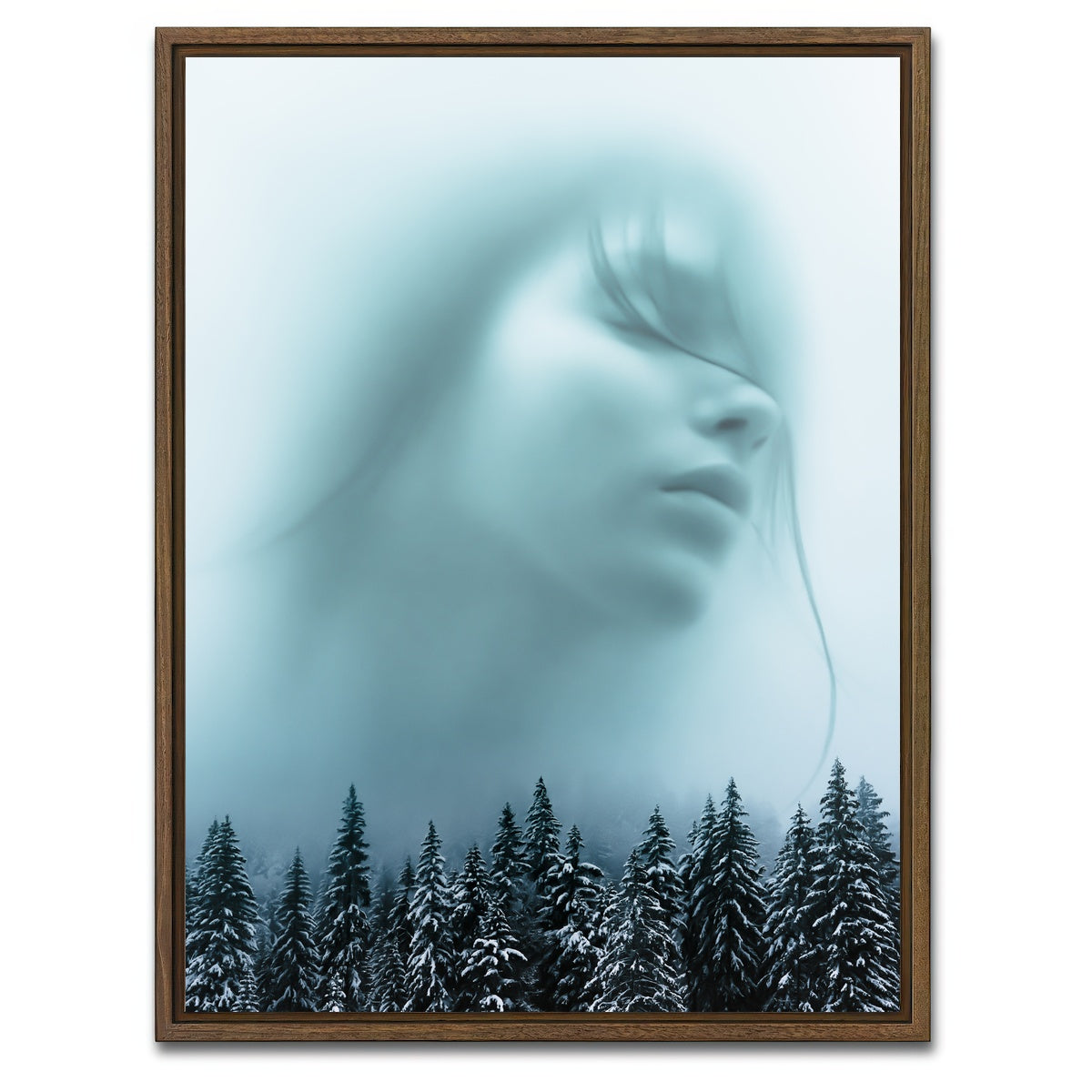 AUTO-MOCKUP WHITE | Mist | 1 Piece | Walnut Framed Canvas | group=3x4