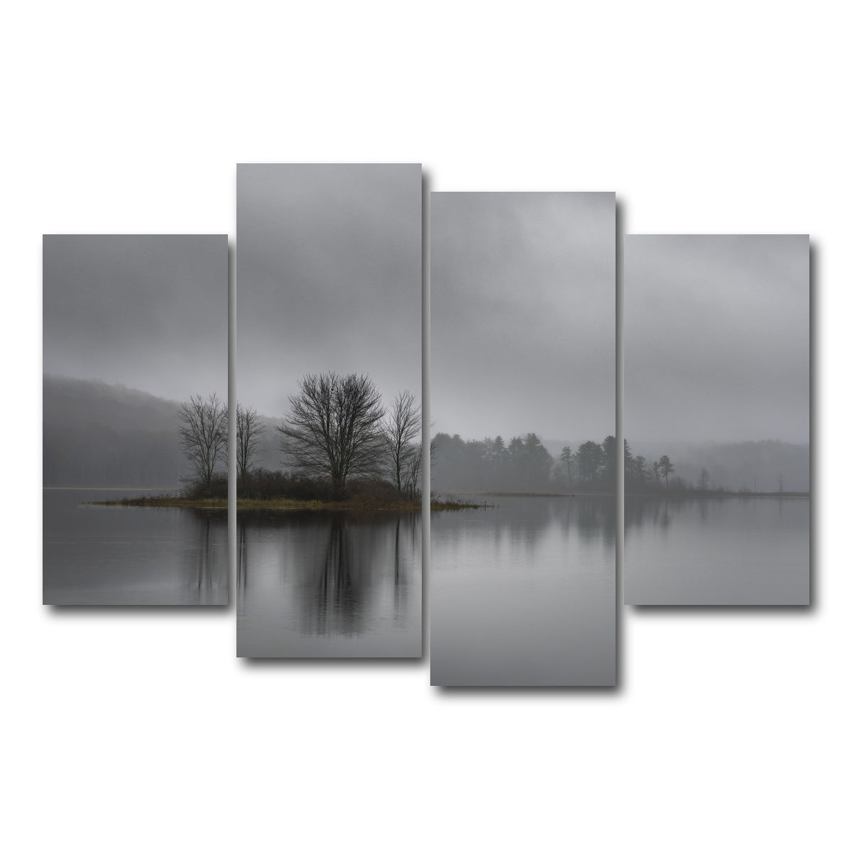 AUTO-MOCKUP WHITE | Misty Mornings | 4 Piece | Gallery Wrap Canvas | group=4_short