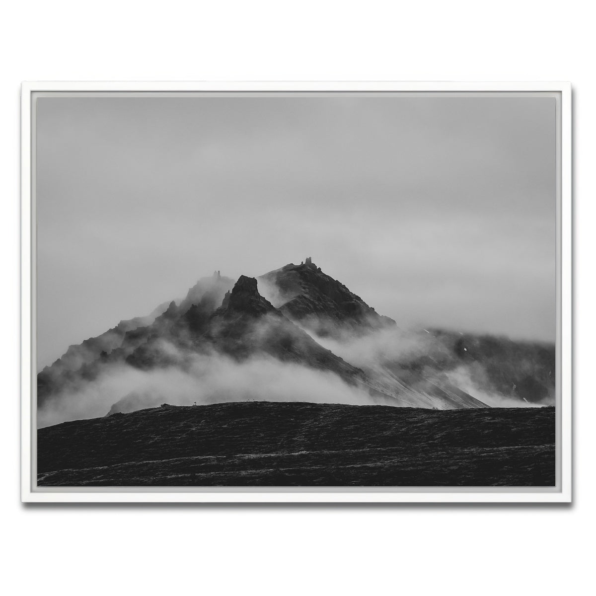 AUTO-MOCKUP WHITE | Misty Peaks | 1 Piece | White Framed Canvas | group=4x3