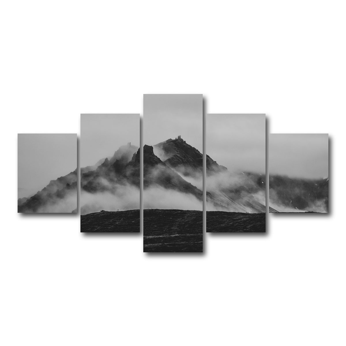 AUTO-MOCKUP WHITE | Misty Peaks | 5 Piece | Gallery Wrap Canvas | group=5_short
