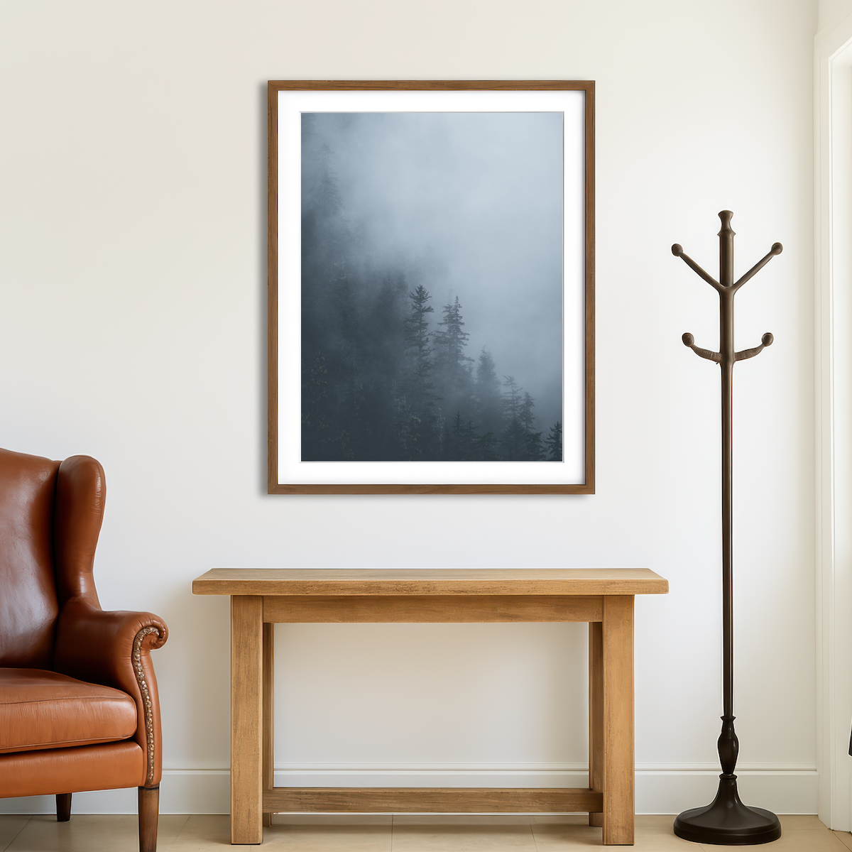 AUTO-MOCKUP ROOM | Misty Trees 1 Wall Art
