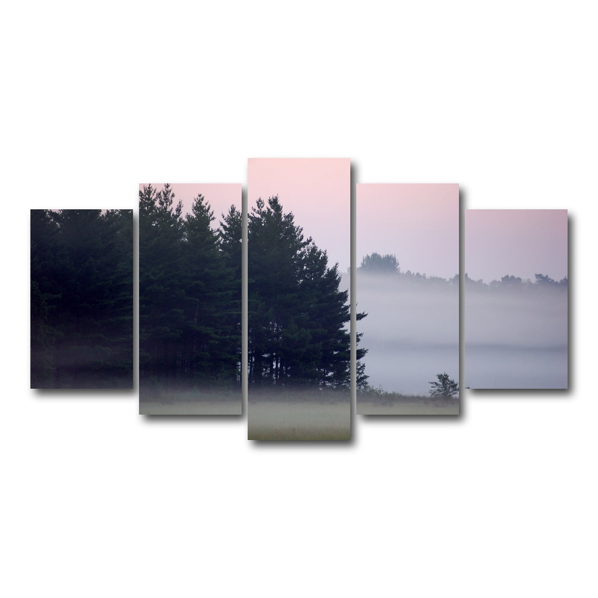 AUTO-MOCKUP WHITE | Misty Wisconsin Morning Castle Rock Lake | 5 Piece | Gallery Wrap Canvas | group=5_normal