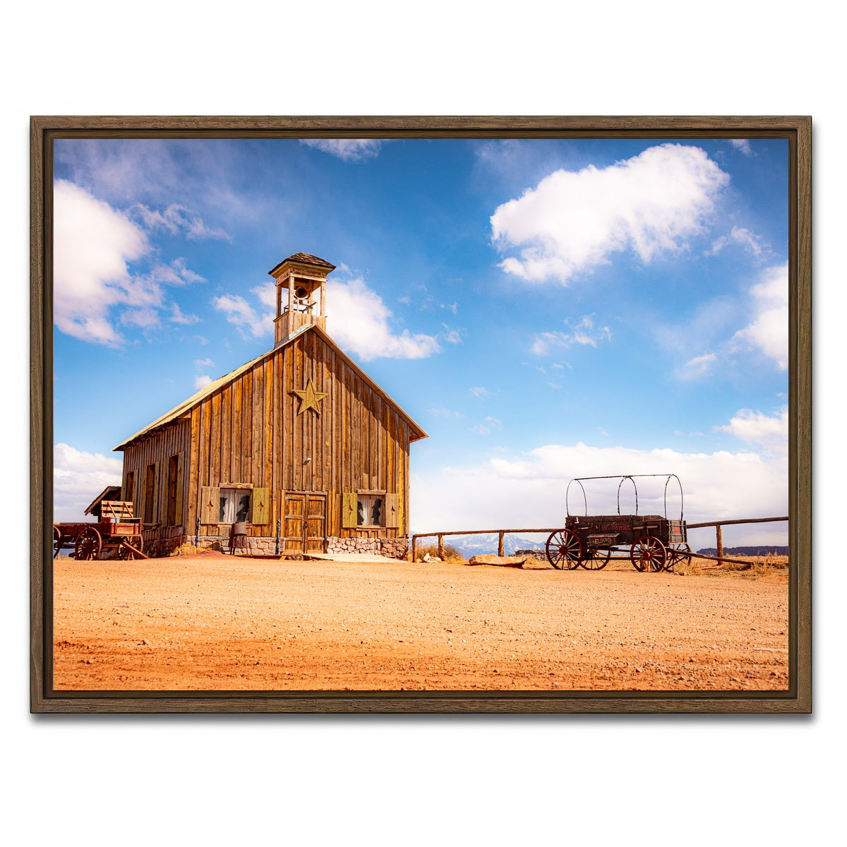 AUTO-MOCKUP WHITE | Moab Barn | 1 Piece | Walnut Framed Canvas | group=4x3