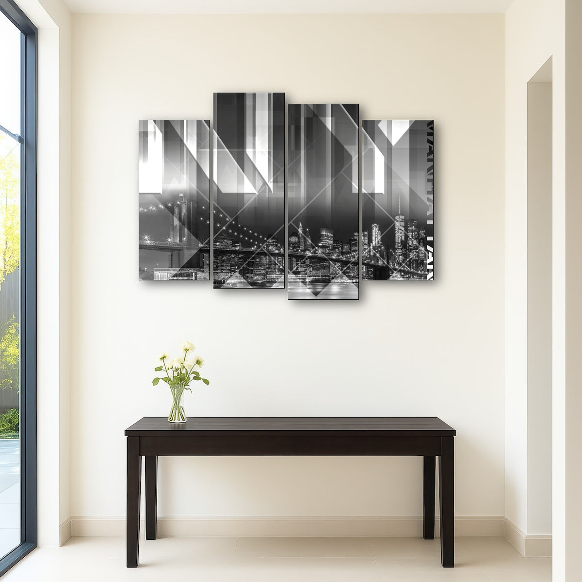 AUTO-MOCKUP ROOM | Modern Art BROOKLYN BRIDGE & SKYLINE