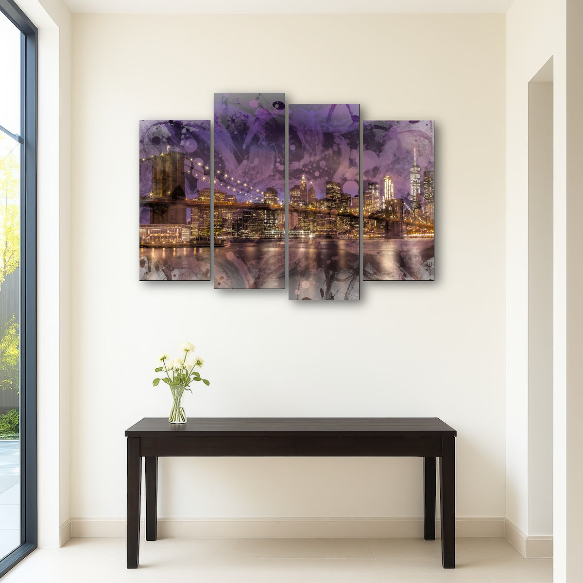 AUTO-MOCKUP ROOM | Modern Art BROOKLYN BRIDGE Sunset