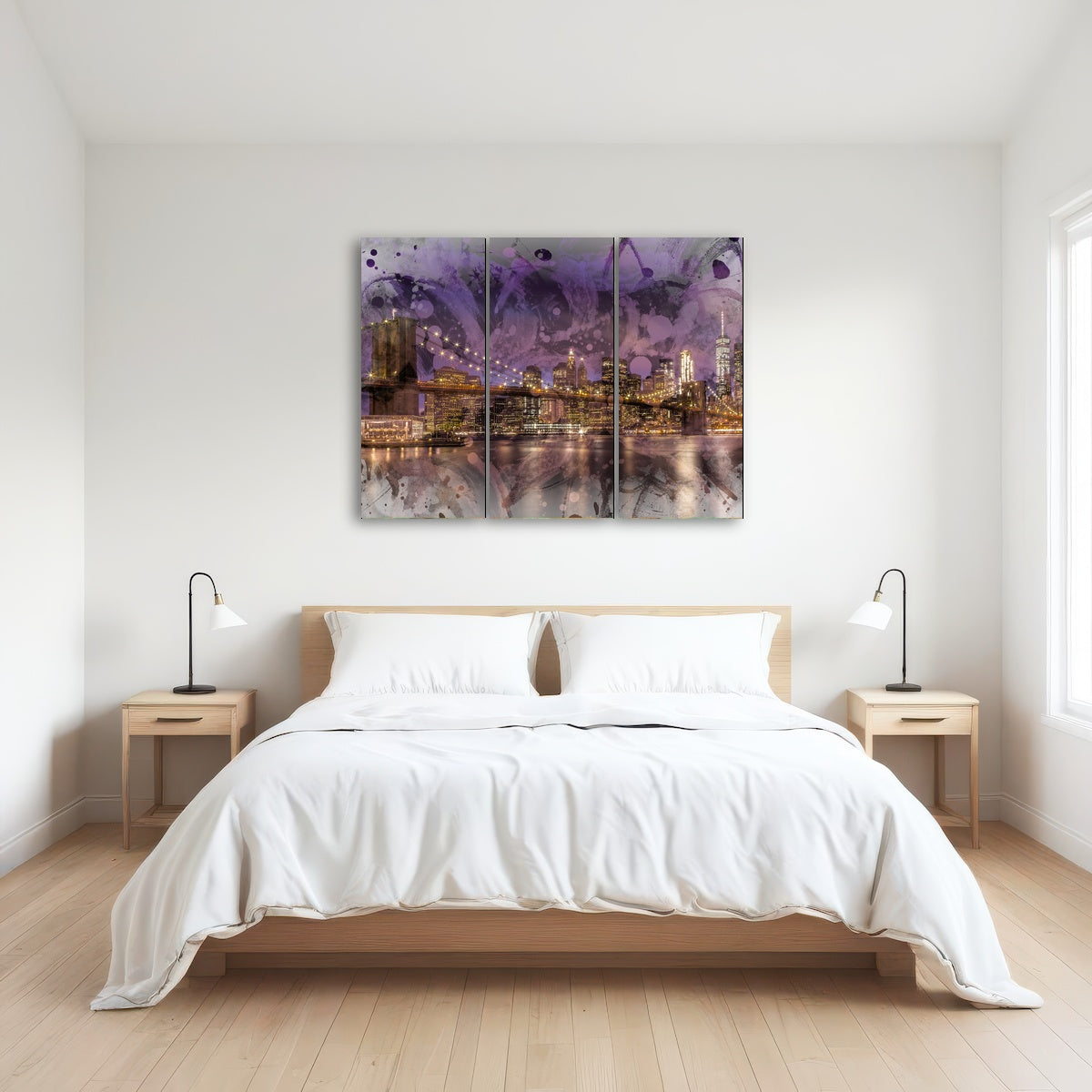 AUTO-MOCKUP ROOM | Modern Art BROOKLYN BRIDGE Sunset