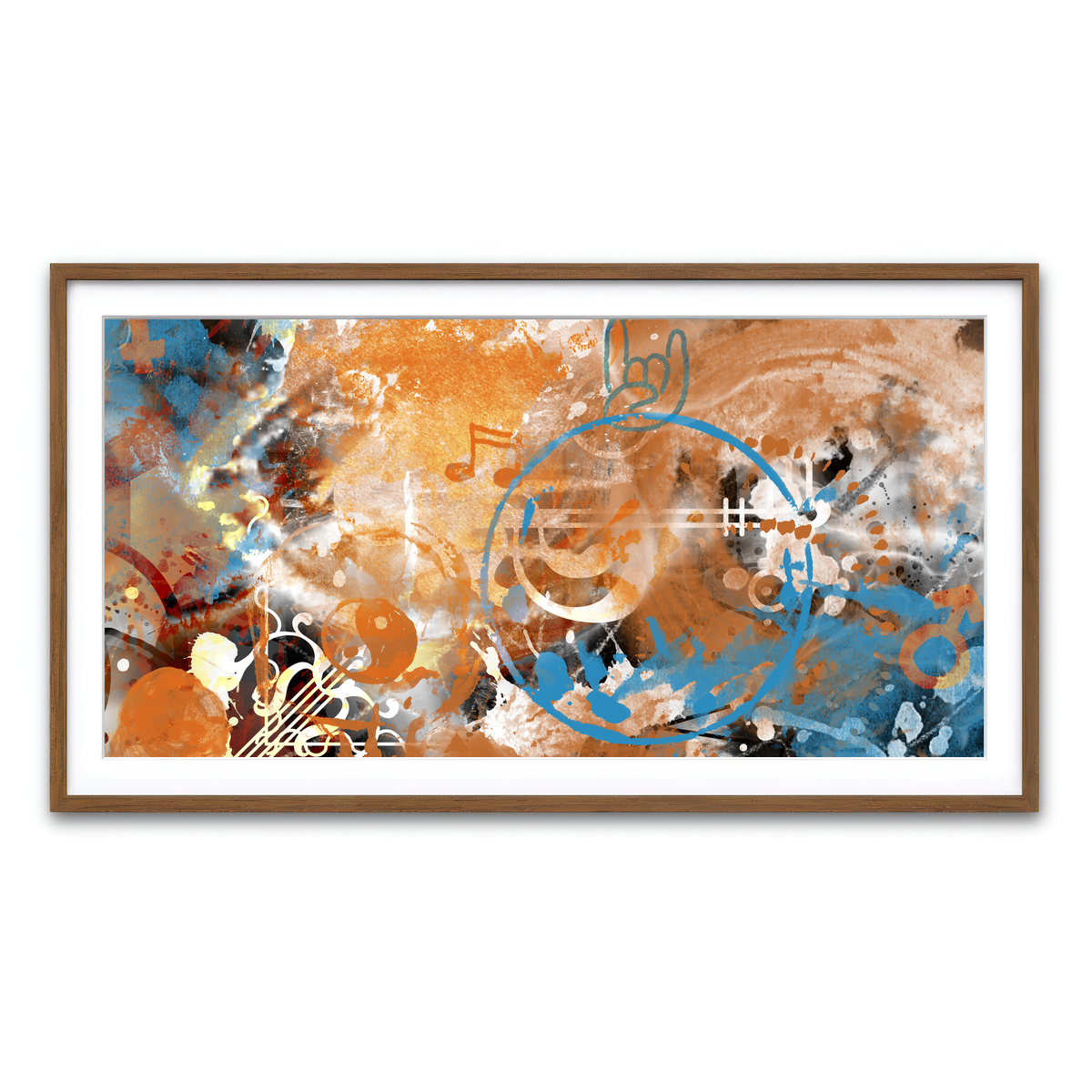 Framed Print 2x1 Walnut