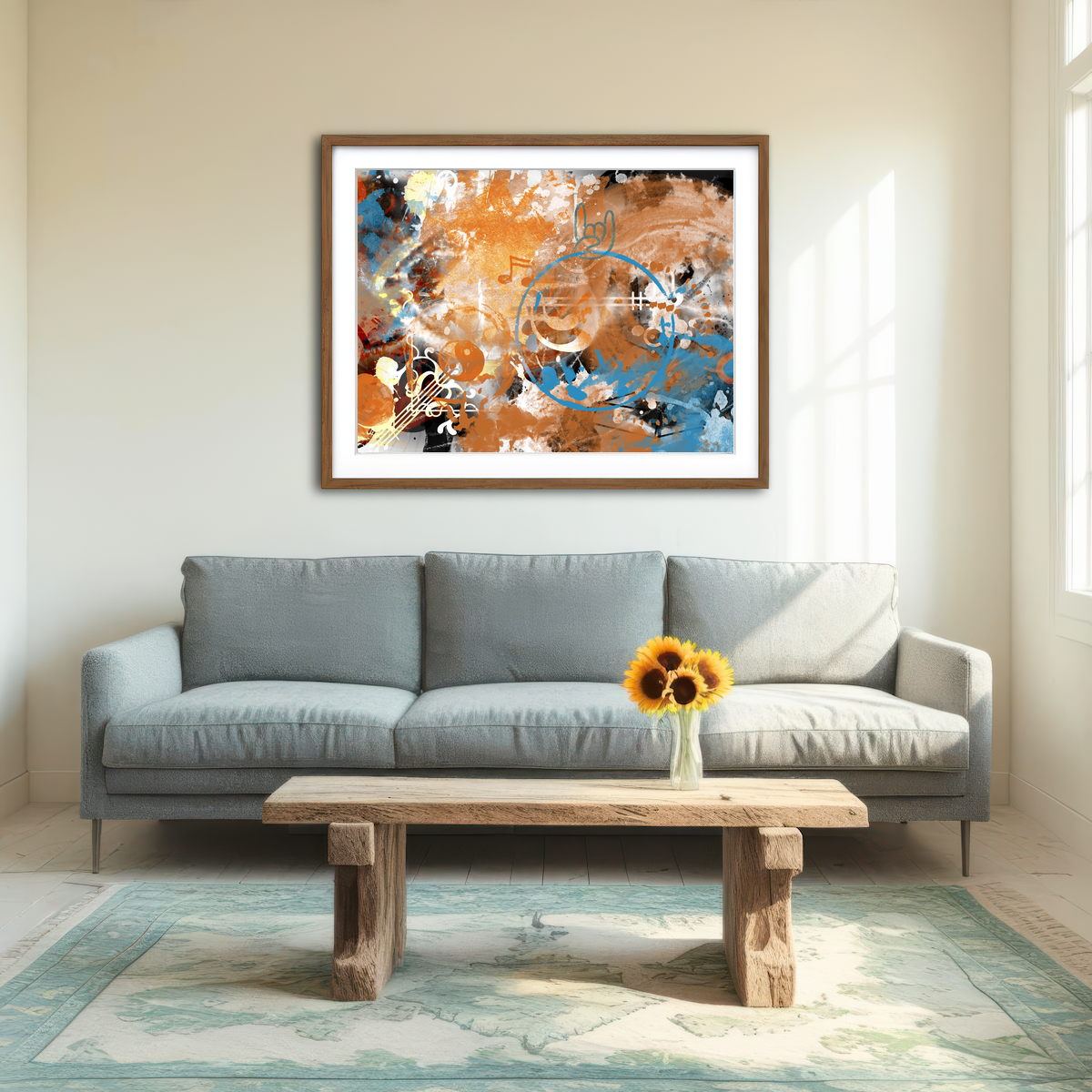 AUTO-MOCKUP ROOM | Modern Art Beyond Control Wall Art