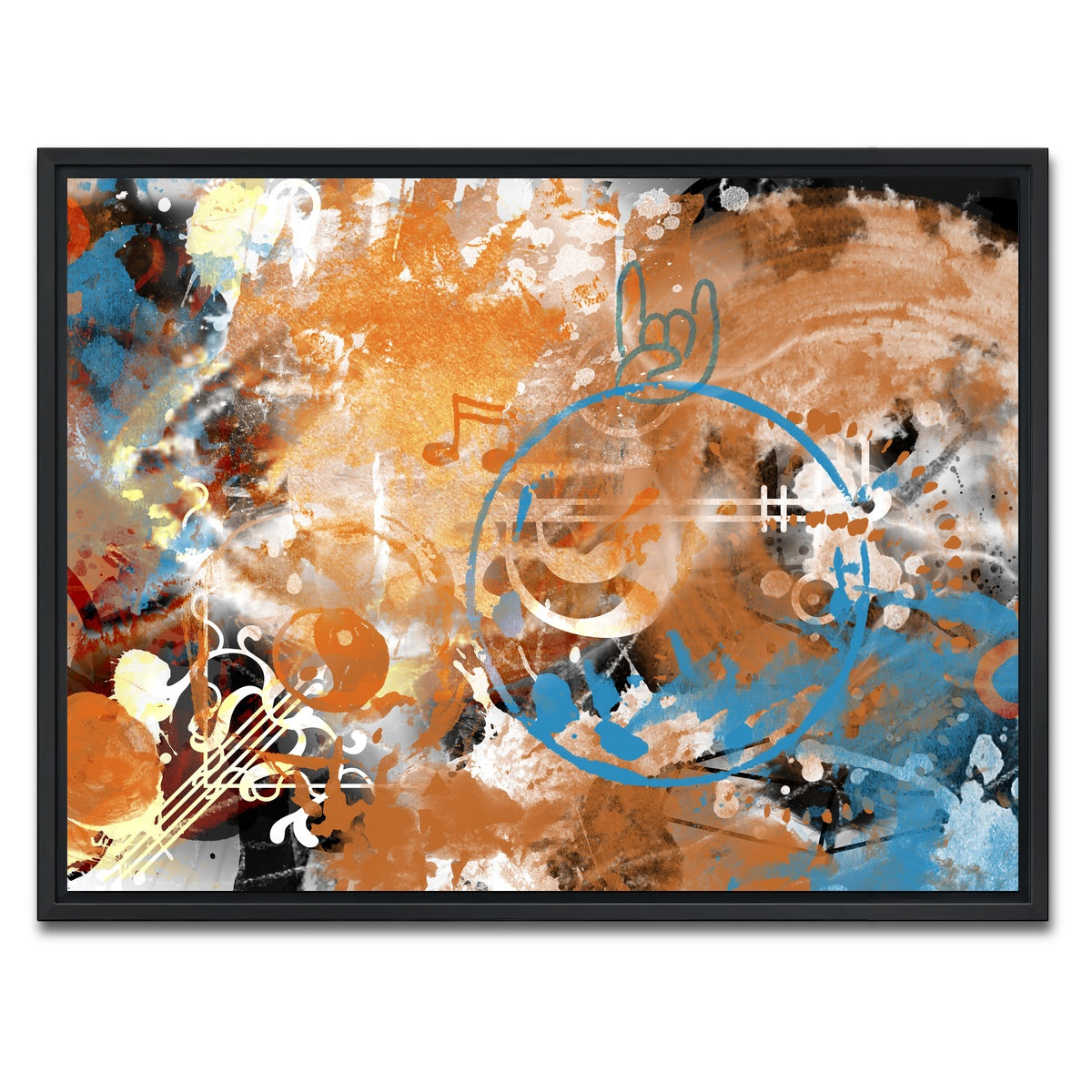 AUTO-MOCKUP WHITE | Modern Art Beyond Control | 1 Piece | Black Framed Canvas | group=4x3