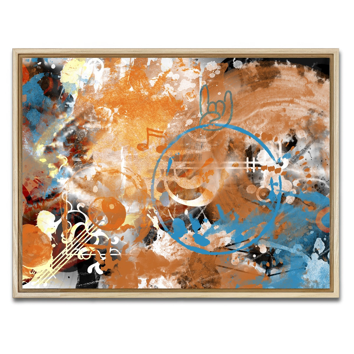 AUTO-MOCKUP WHITE | Modern Art Beyond Control | 1 Piece | Natural Framed Canvas | group=4x3