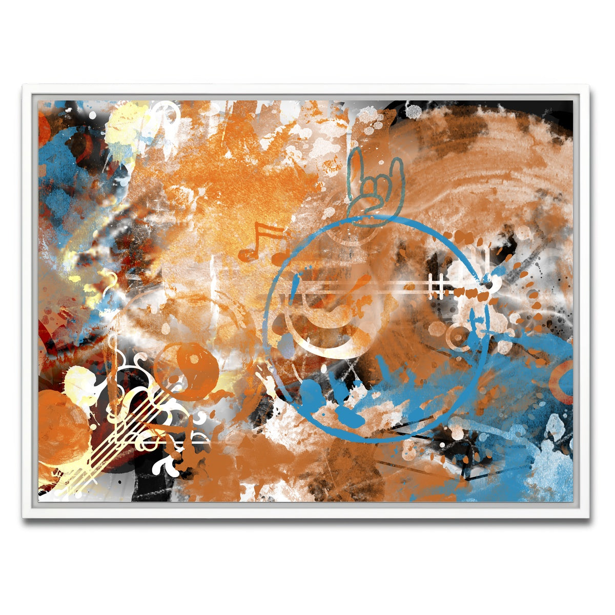 AUTO-MOCKUP WHITE | Modern Art Beyond Control | 1 Piece | White Framed Canvas | group=4x3