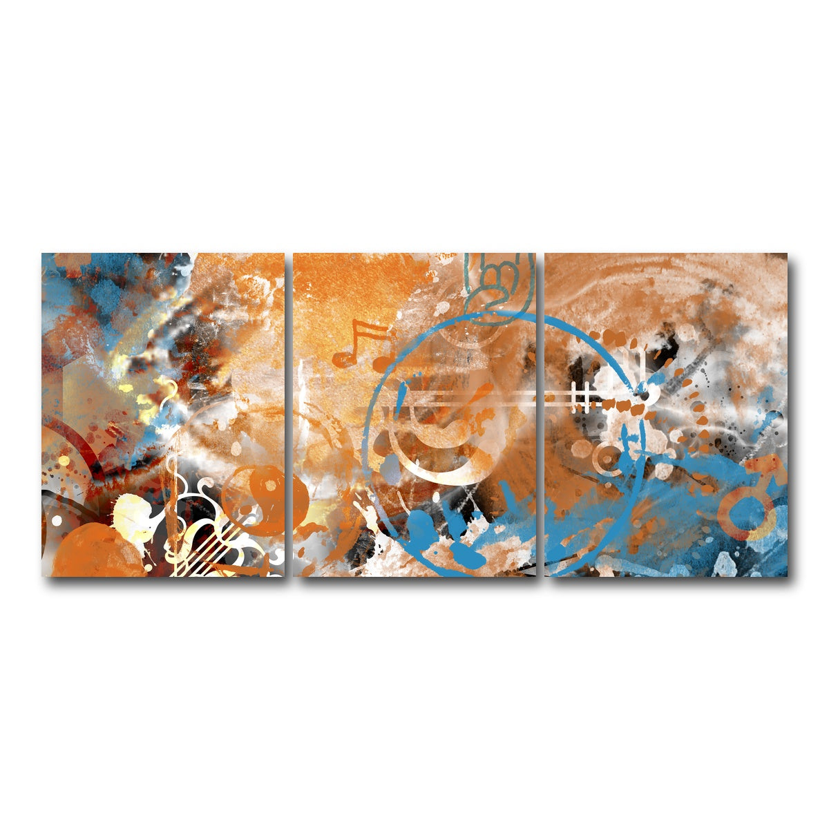 AUTO-MOCKUP WHITE | Modern Art Beyond Control | 3 Piece | Gallery Wrap Canvas | group=18x24