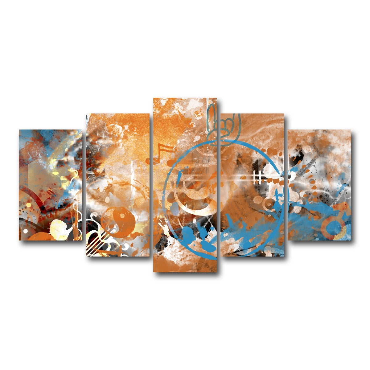 AUTO-MOCKUP WHITE | Modern Art Beyond Control | 5 Piece | Gallery Wrap Canvas | group=5_normal