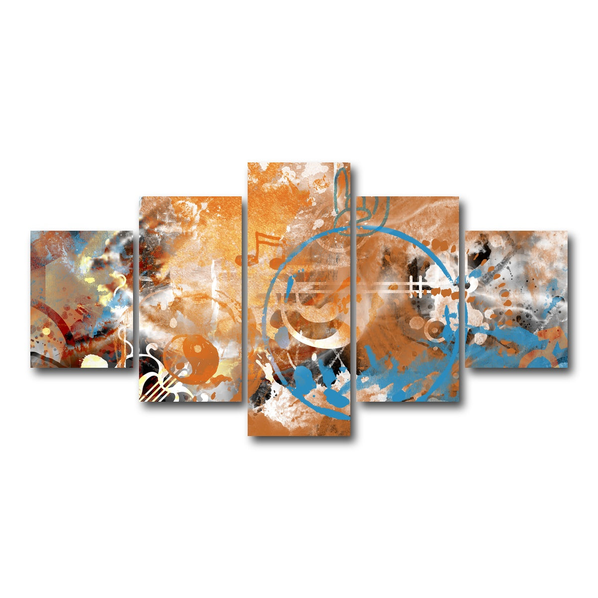 AUTO-MOCKUP WHITE | Modern Art Beyond Control | 5 Piece | Gallery Wrap Canvas | group=5_short