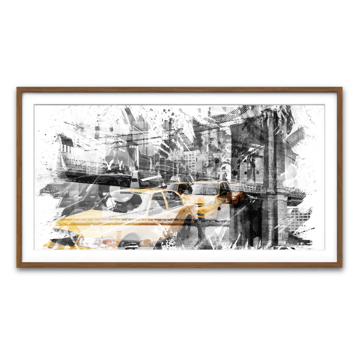 Framed Print 2x1 Walnut