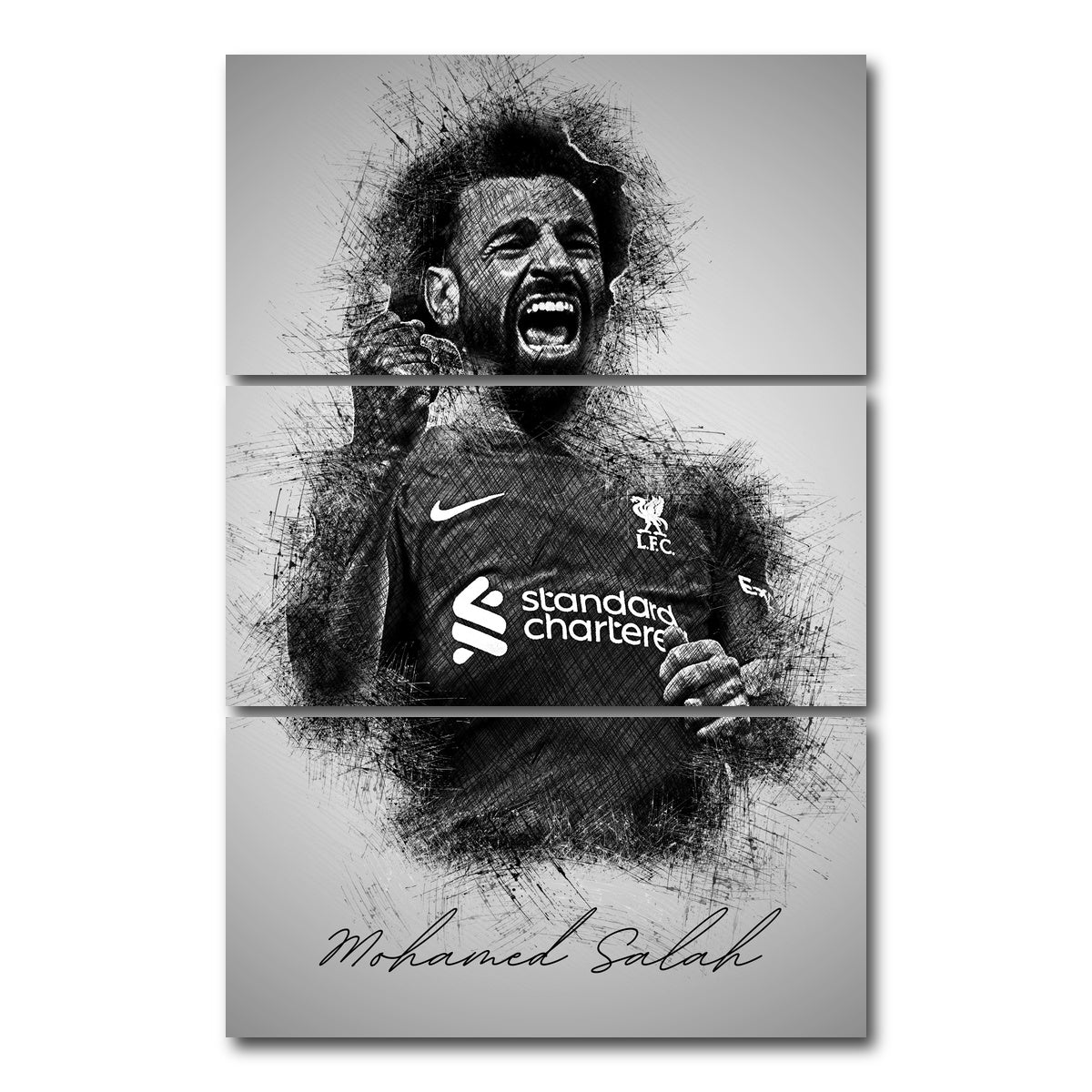 AUTO-MOCKUP WHITE | Mohamed Salah 2 | 3 Piece | Gallery Wrap Canvas | group=12x24_stacked