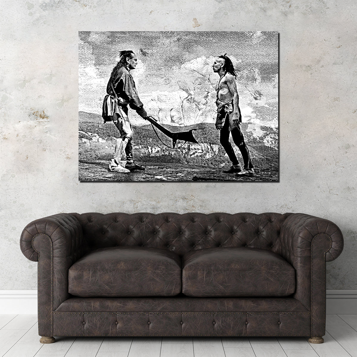 Last of the Mohicans Grayscale Wall Art