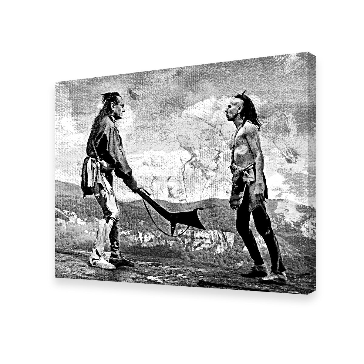 Last of the Mohicans Grayscale Wall Art