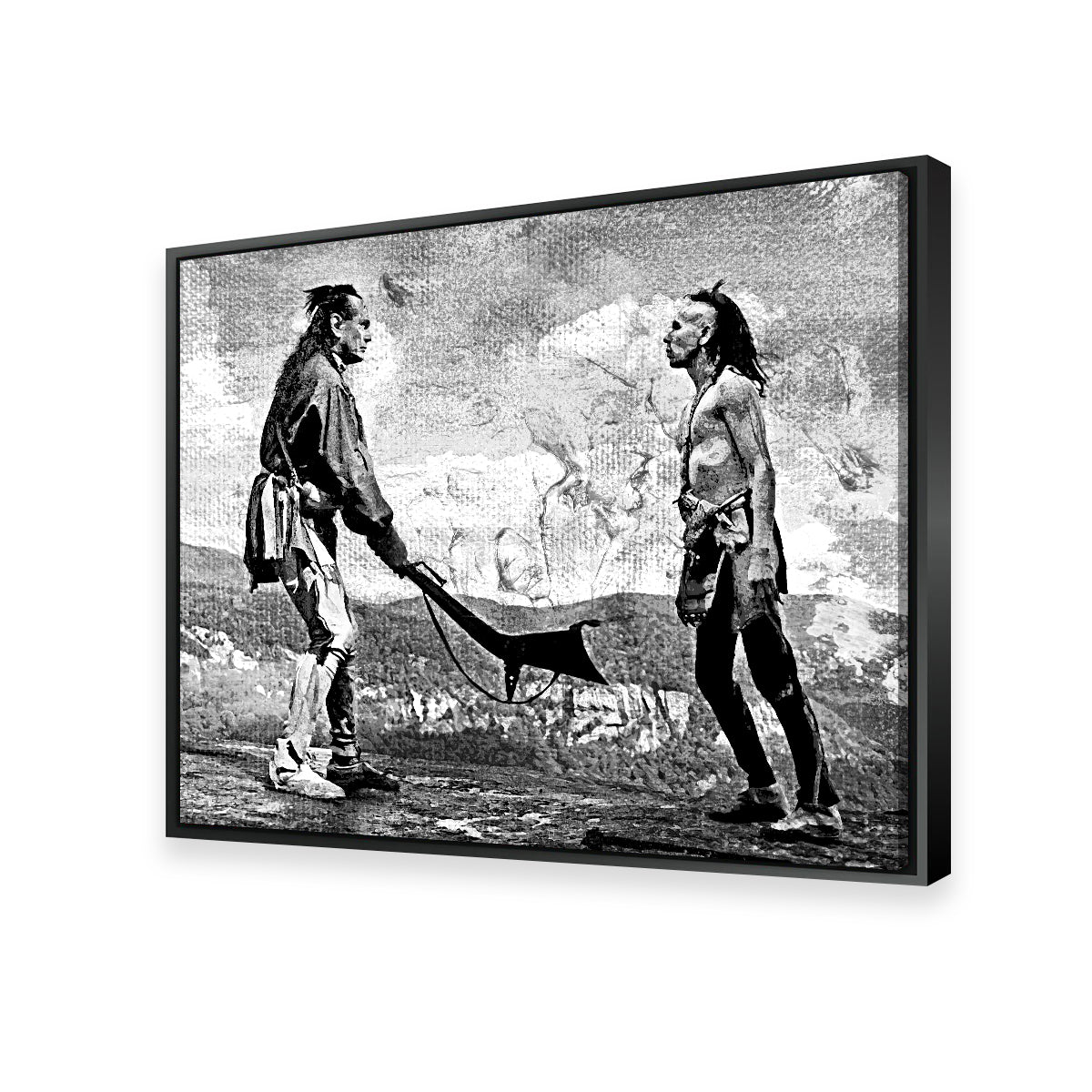 Last of the Mohicans Grayscale Wall Art