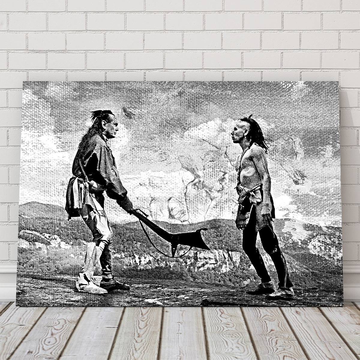 Last of the Mohicans Grayscale Wall Art
