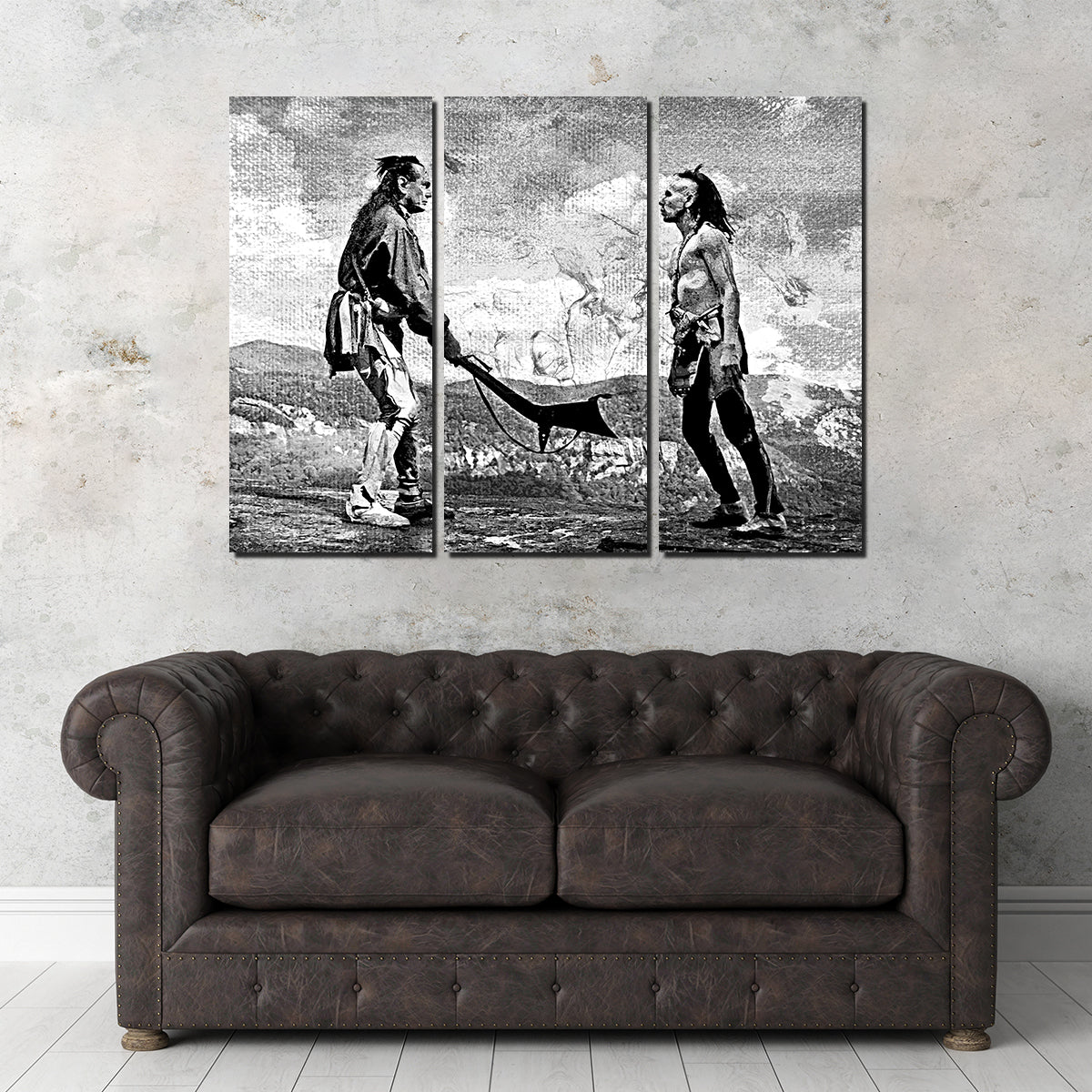 Last of the Mohicans Grayscale Wall Art