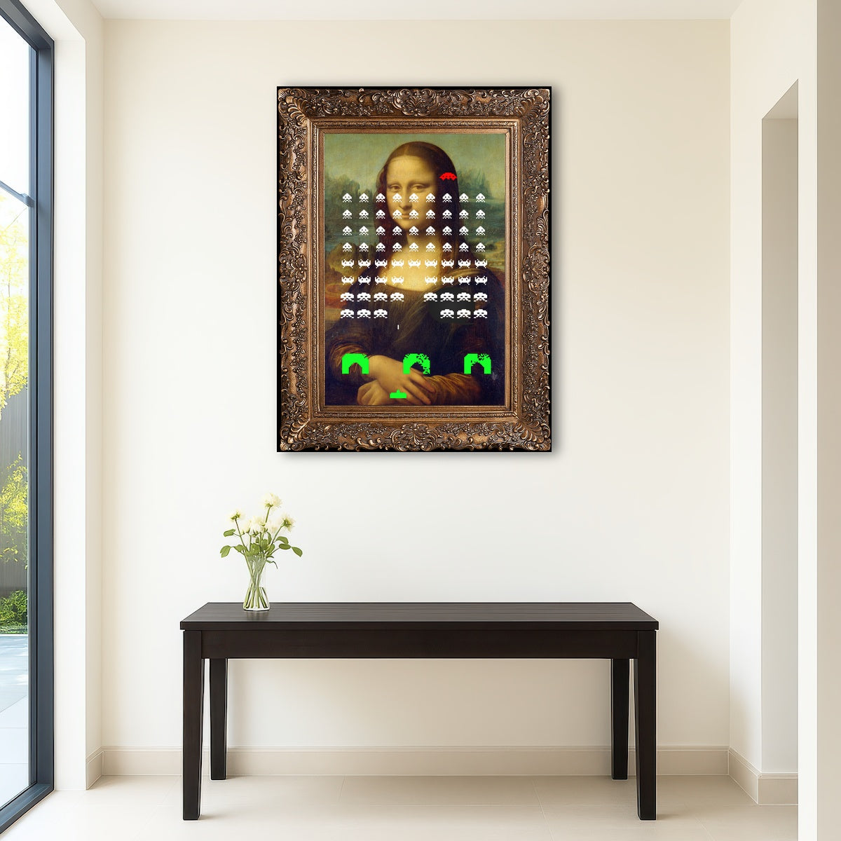 AUTO-MOCKUP ROOM | Mona Lisa Space Invaders