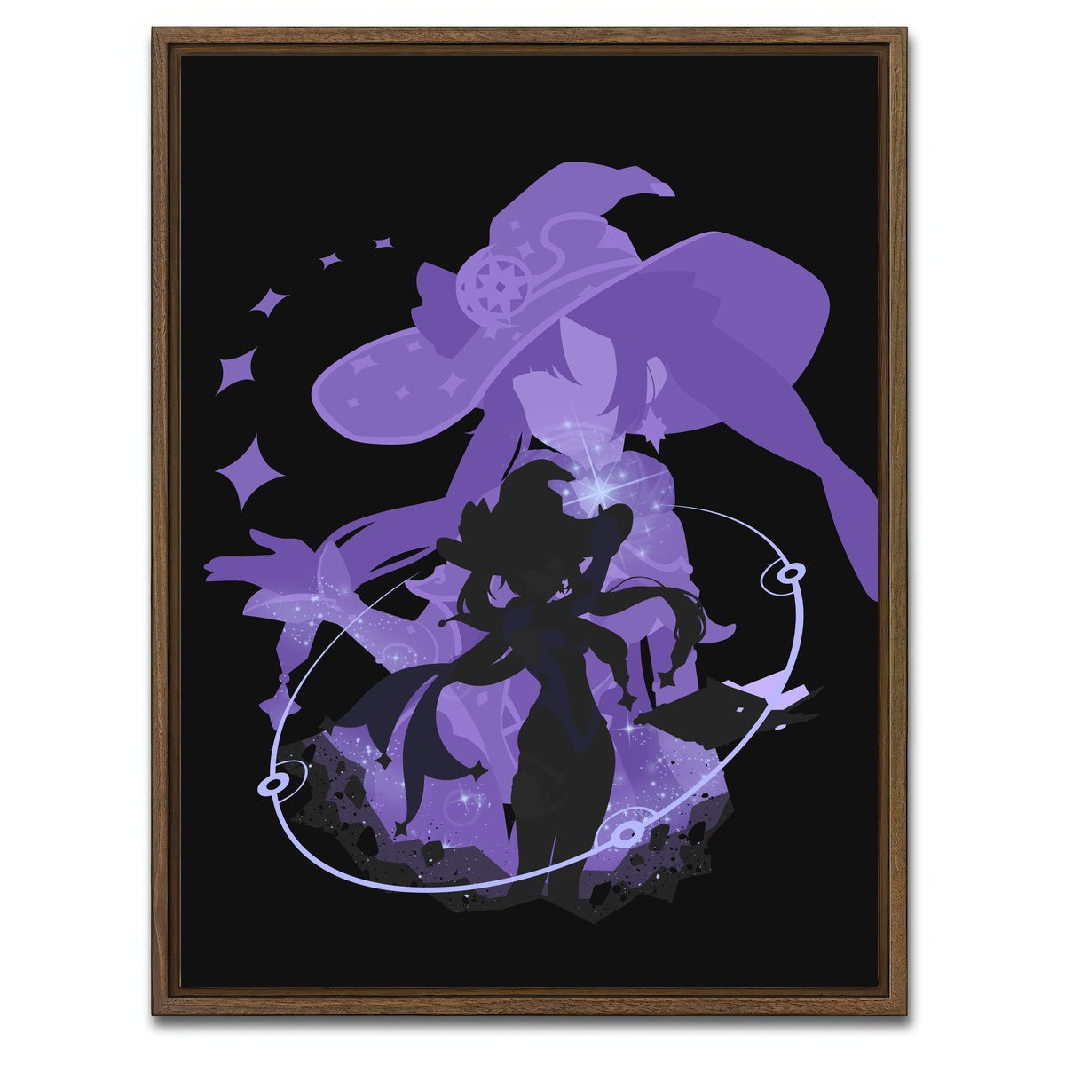 AUTO-MOCKUP WHITE | Mona | 1 Piece | Walnut Framed Canvas | group=3x4