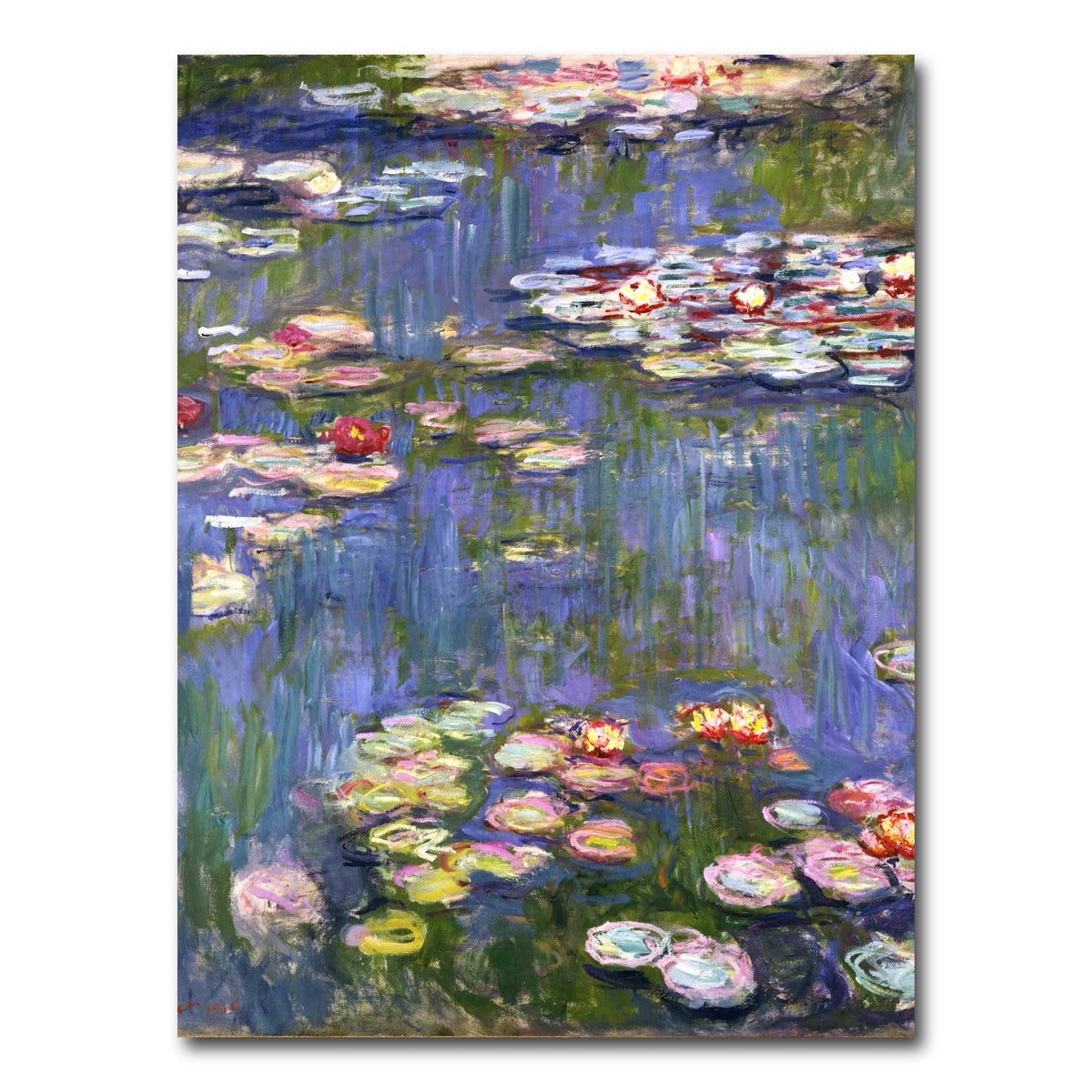 AUTO-MOCKUP WHITE | Monet Water Lilies | 1 Piece | Gallery Wrap Canvas | group=3x4