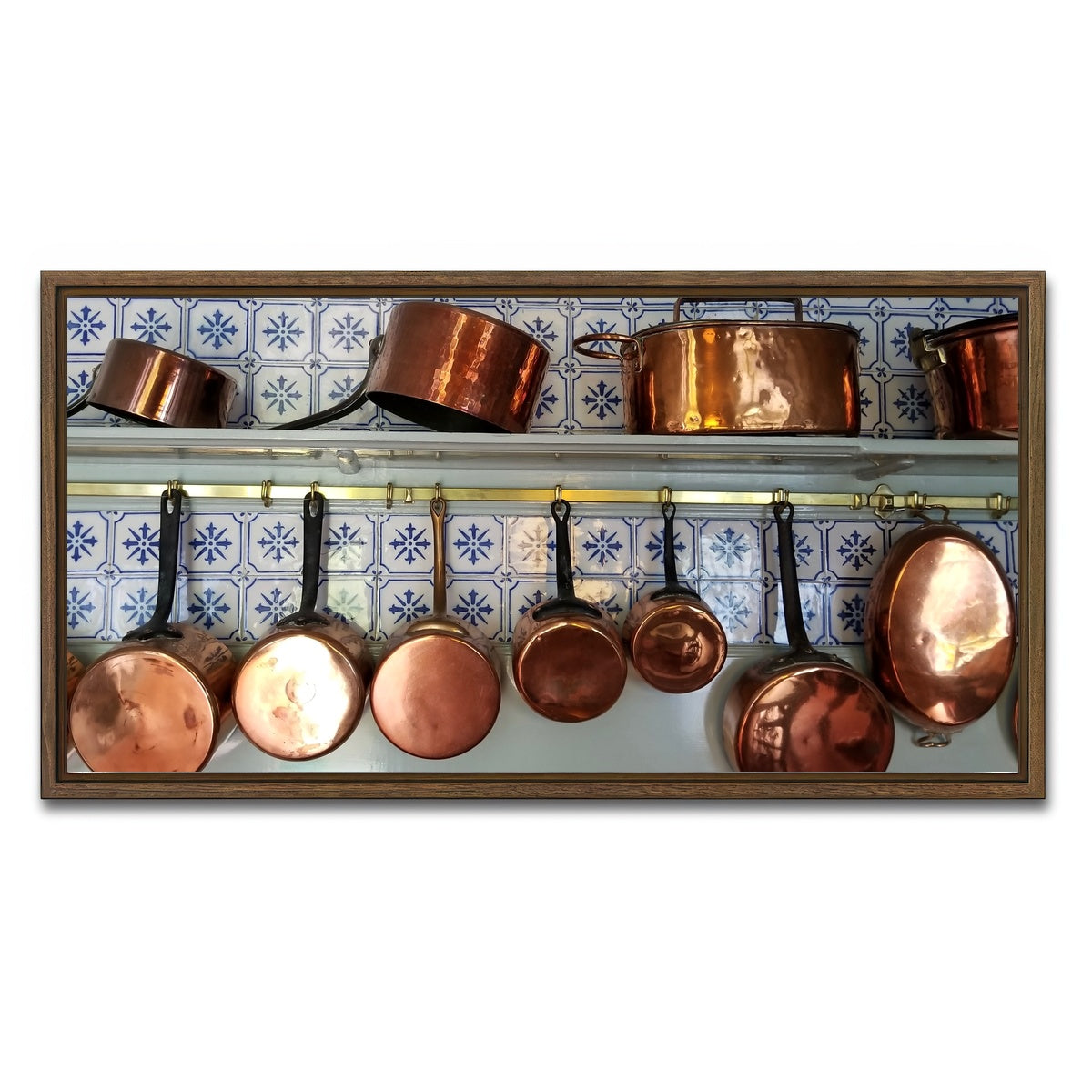 AUTO-MOCKUP WHITE | Monet's Kitchen - Giverny, France | 1 Piece | Walnut Framed Canvas | group=2x1