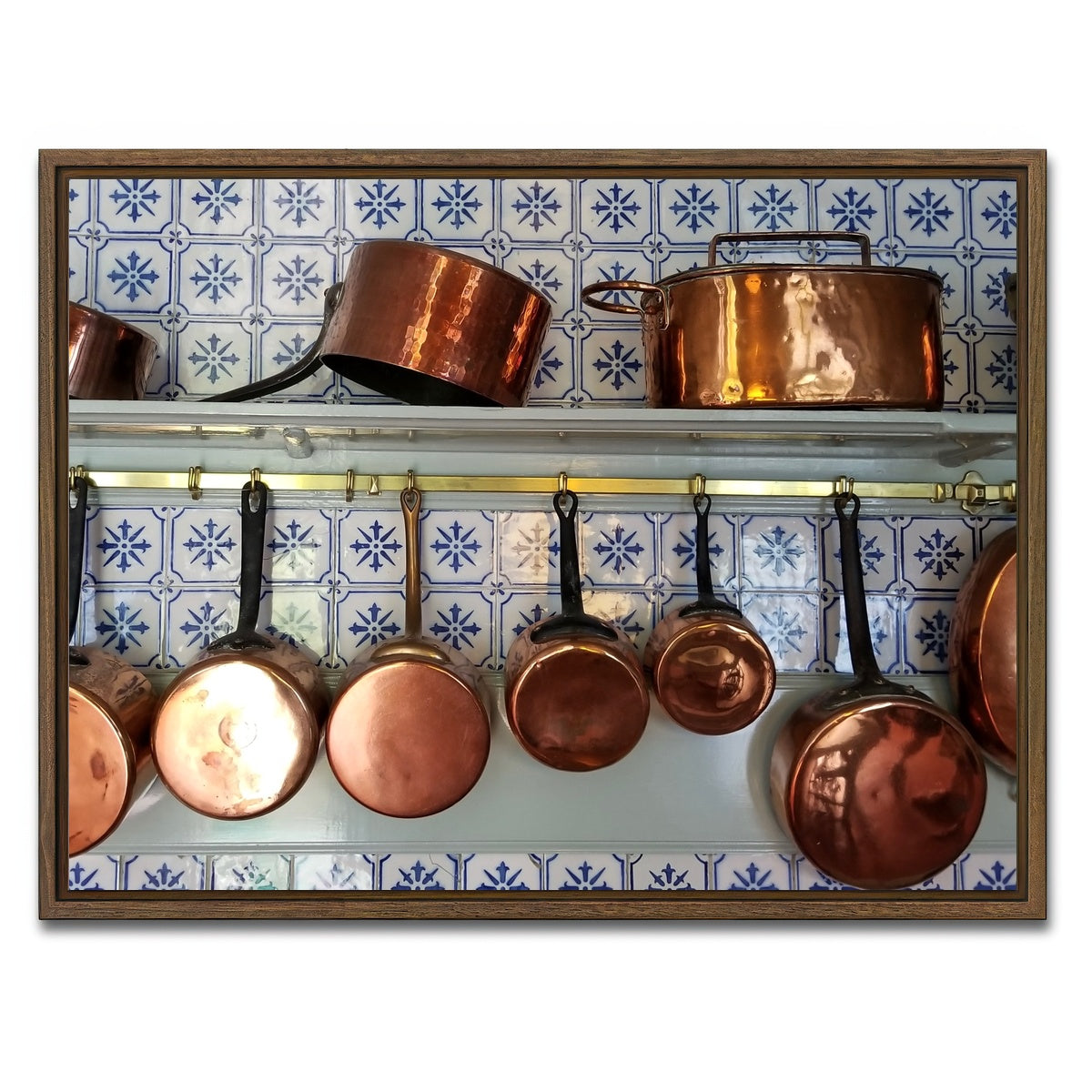 AUTO-MOCKUP WHITE | Monet's Kitchen - Giverny, France | 1 Piece | Walnut Framed Canvas | group=4x3