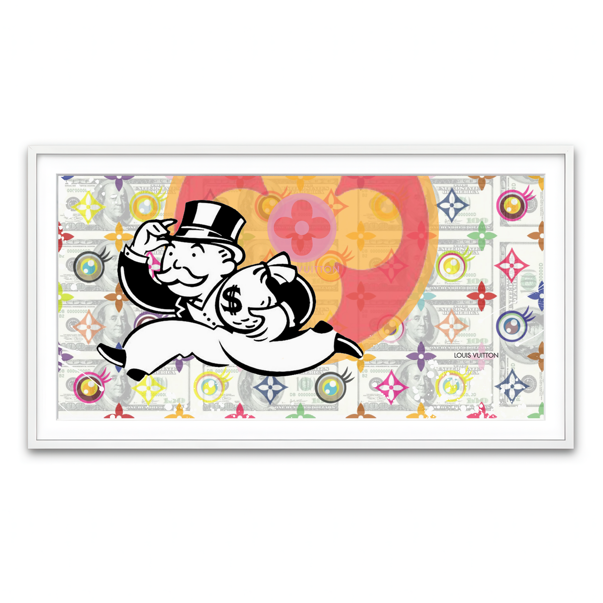 Framed Print 2x1 White