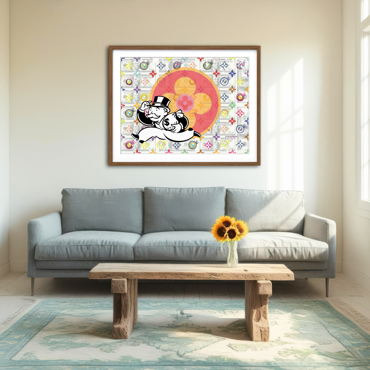 AUTO-MOCKUP ROOM | Money Bag Boy Wall Art