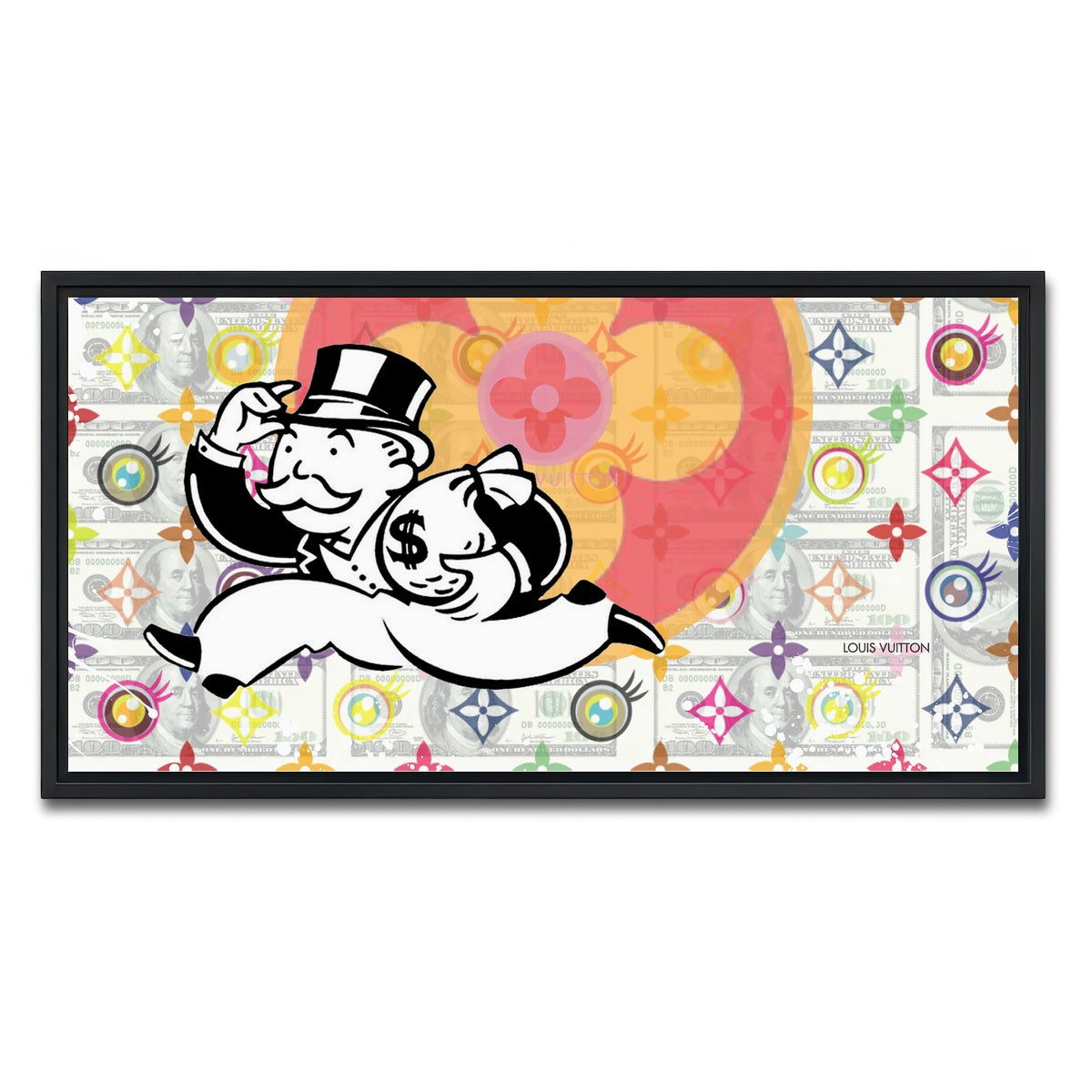 AUTO-MOCKUP WHITE | Money Bag Boy | 1 Piece | Black Framed Canvas | group=2x1