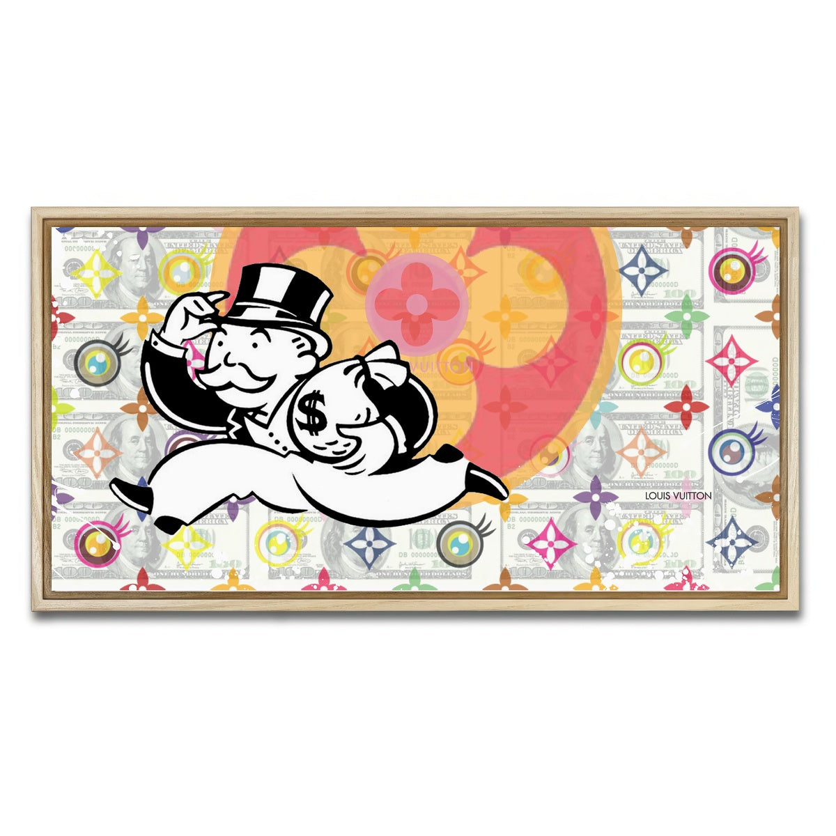 AUTO-MOCKUP WHITE | Money Bag Boy | 1 Piece | Natural Framed Canvas | group=2x1