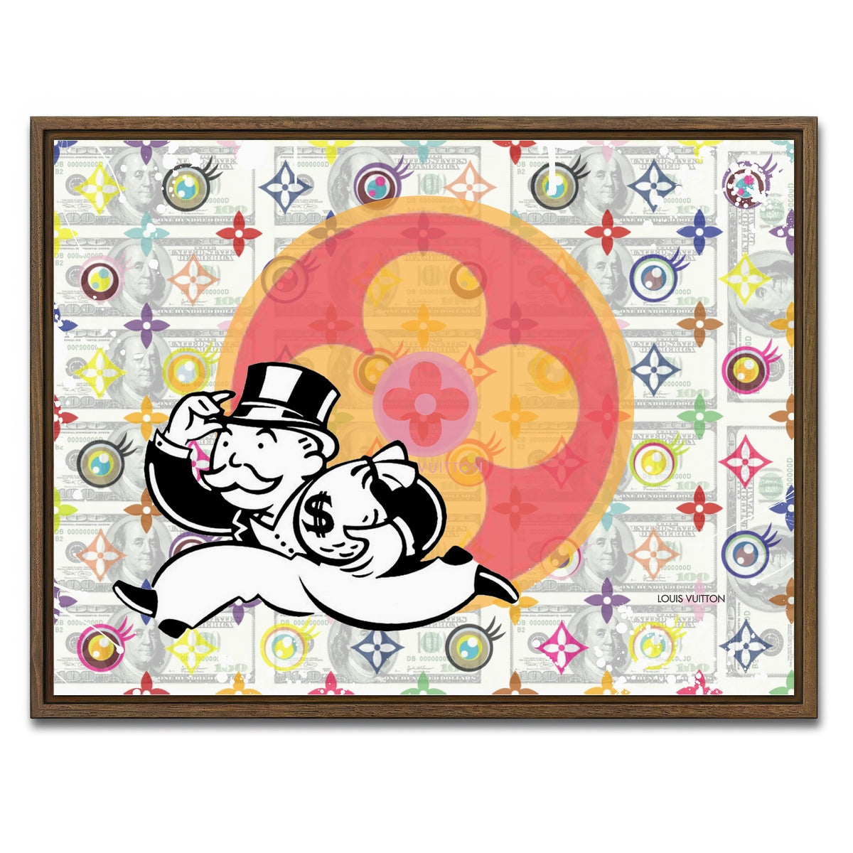 AUTO-MOCKUP WHITE | Money Bag Boy | 1 Piece | Walnut Framed Canvas | group=4x3