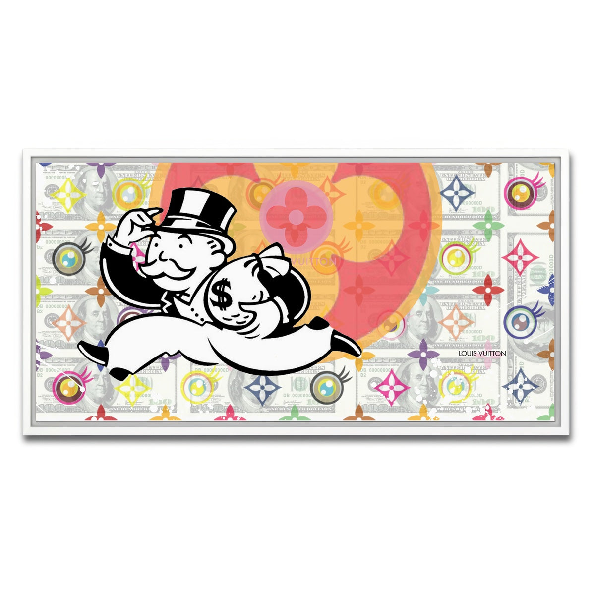 AUTO-MOCKUP WHITE | Money Bag Boy | 1 Piece | White Framed Canvas | group=2x1