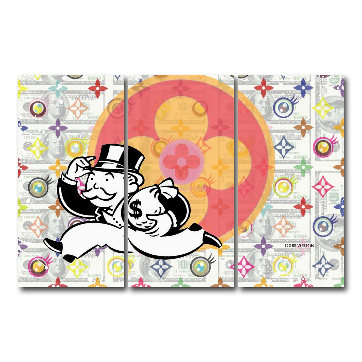 AUTO-MOCKUP WHITE | Money Bag Boy | 3 Piece | Gallery Wrap Canvas | group=12x24