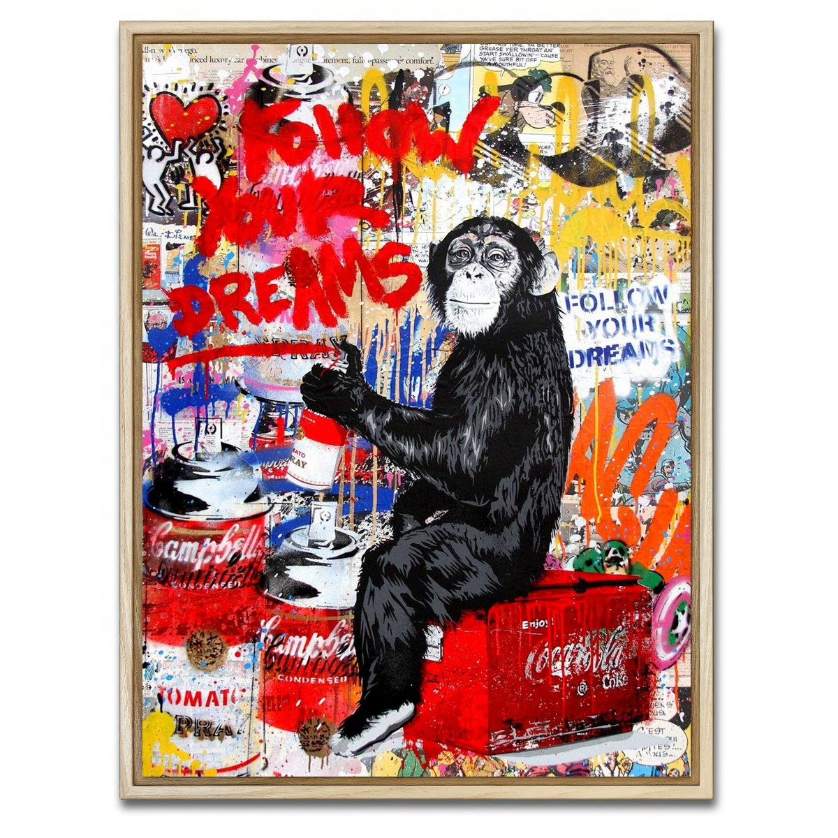 AUTO-MOCKUP WHITE | Monkey Business | 1 Piece | Natural Framed Canvas | group=3x4