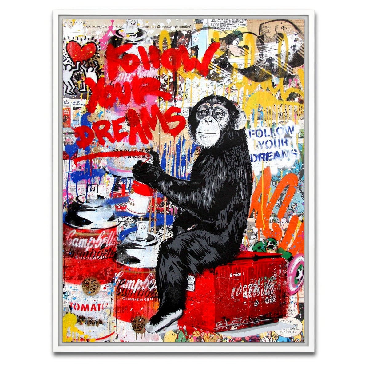 AUTO-MOCKUP WHITE | Monkey Business | 1 Piece | White Framed Canvas | group=3x4